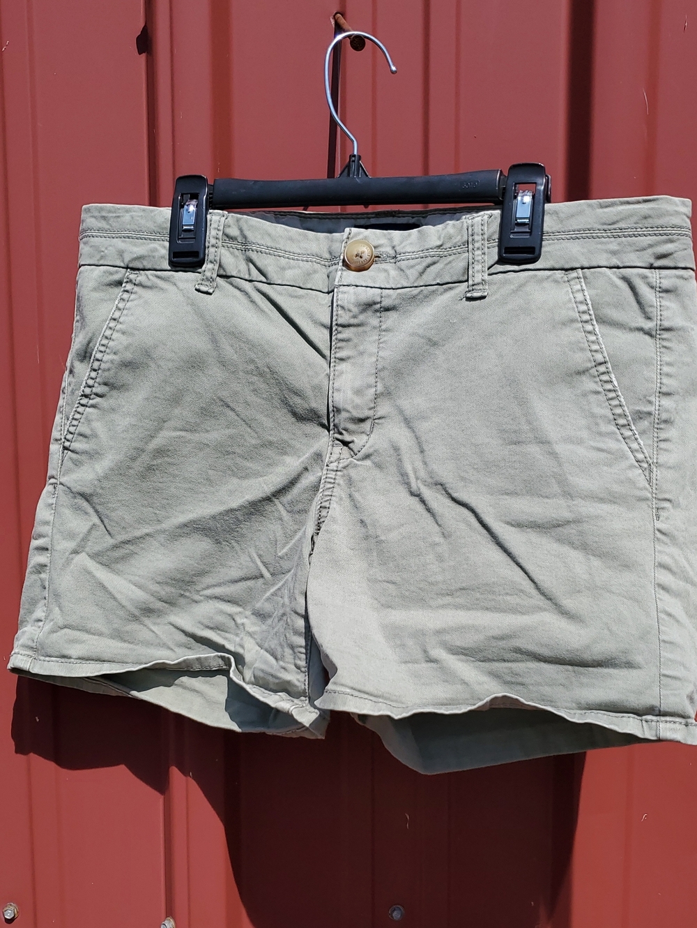 American Eagle Outfitters Olive Green Women's Midi Shorts